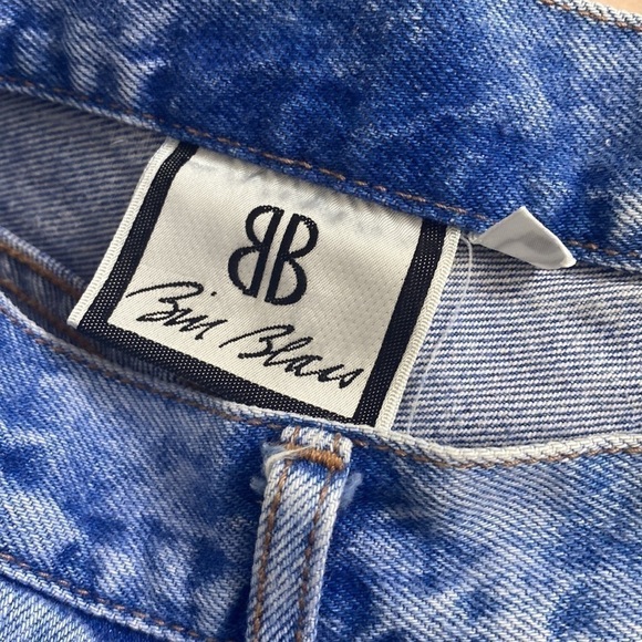 VINTAGE 80s BILL BLASS Acid Wash Super High Waisted Jeans Size 14 Hemmed - Picture 11 of 12